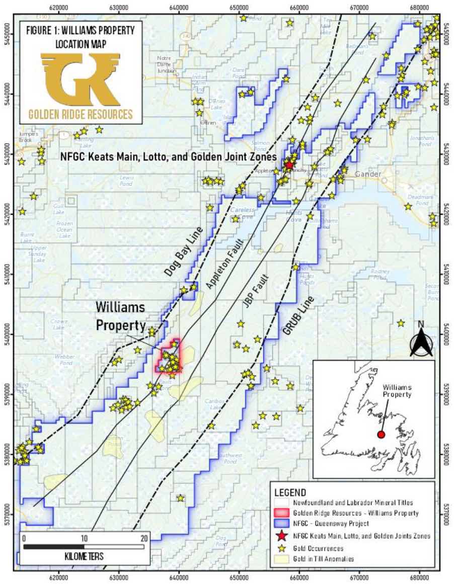 Figure 1: Williams Property Location Map