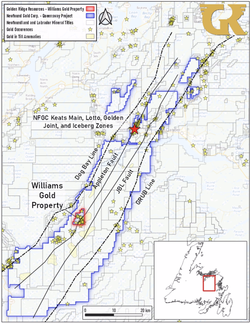 Figure 1 – Williams Gold Property Location 1